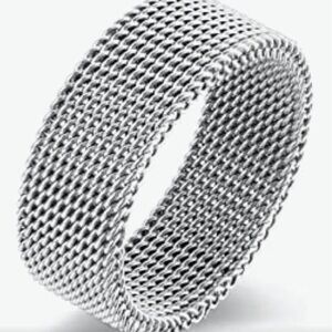 Stunning Stainless Steel Mesh Ring